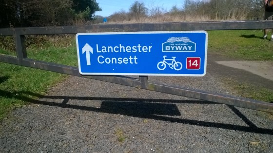 Lanchester Byway sign
