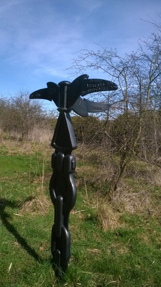 signpost on Lanchester byway