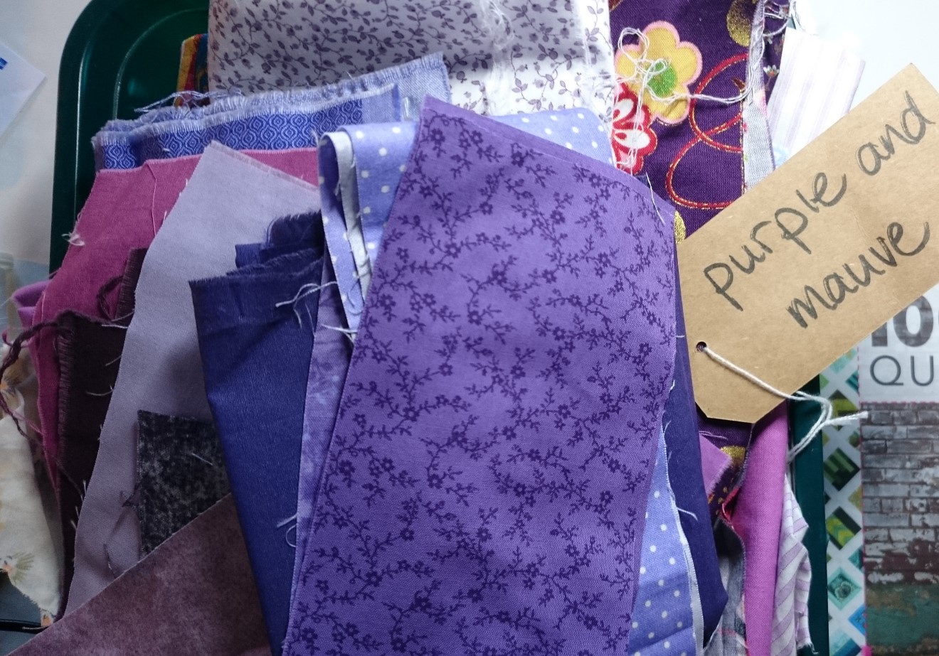 Purple and mauve colour basket