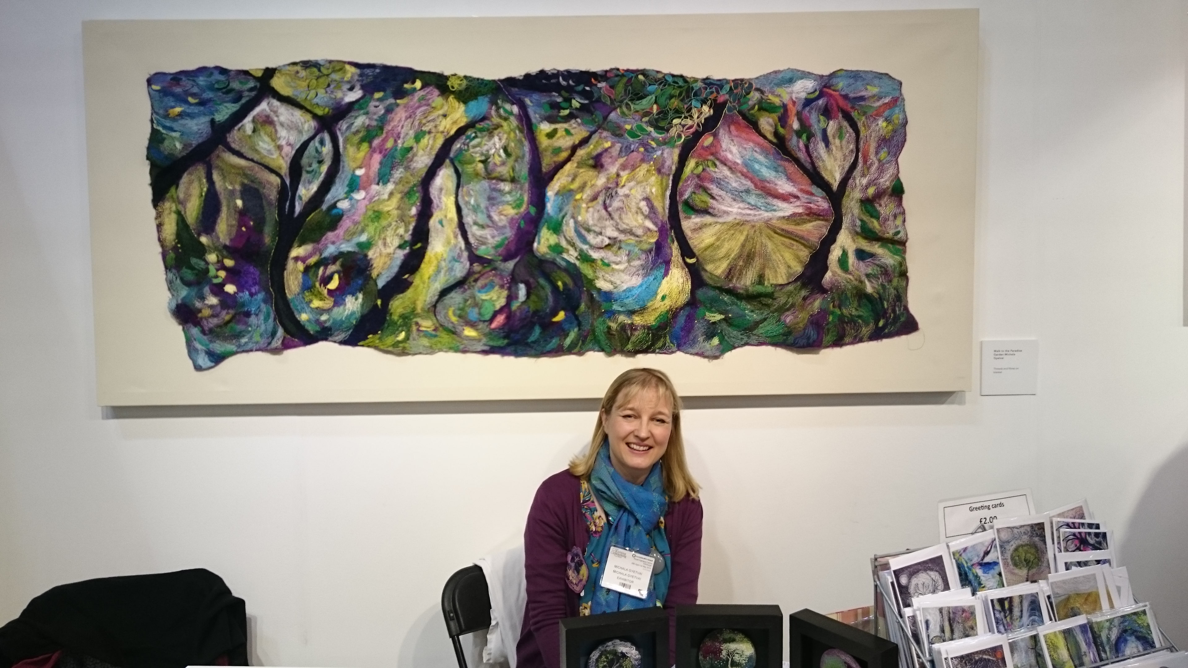 Michala Gyetvai at the Knitting and Stitching Show Edinburgh, 2016, photo by Amanda Jane Textiles