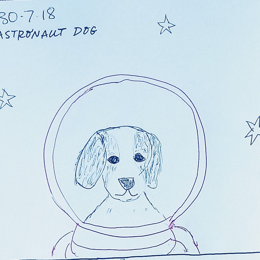 Astronaut dog
