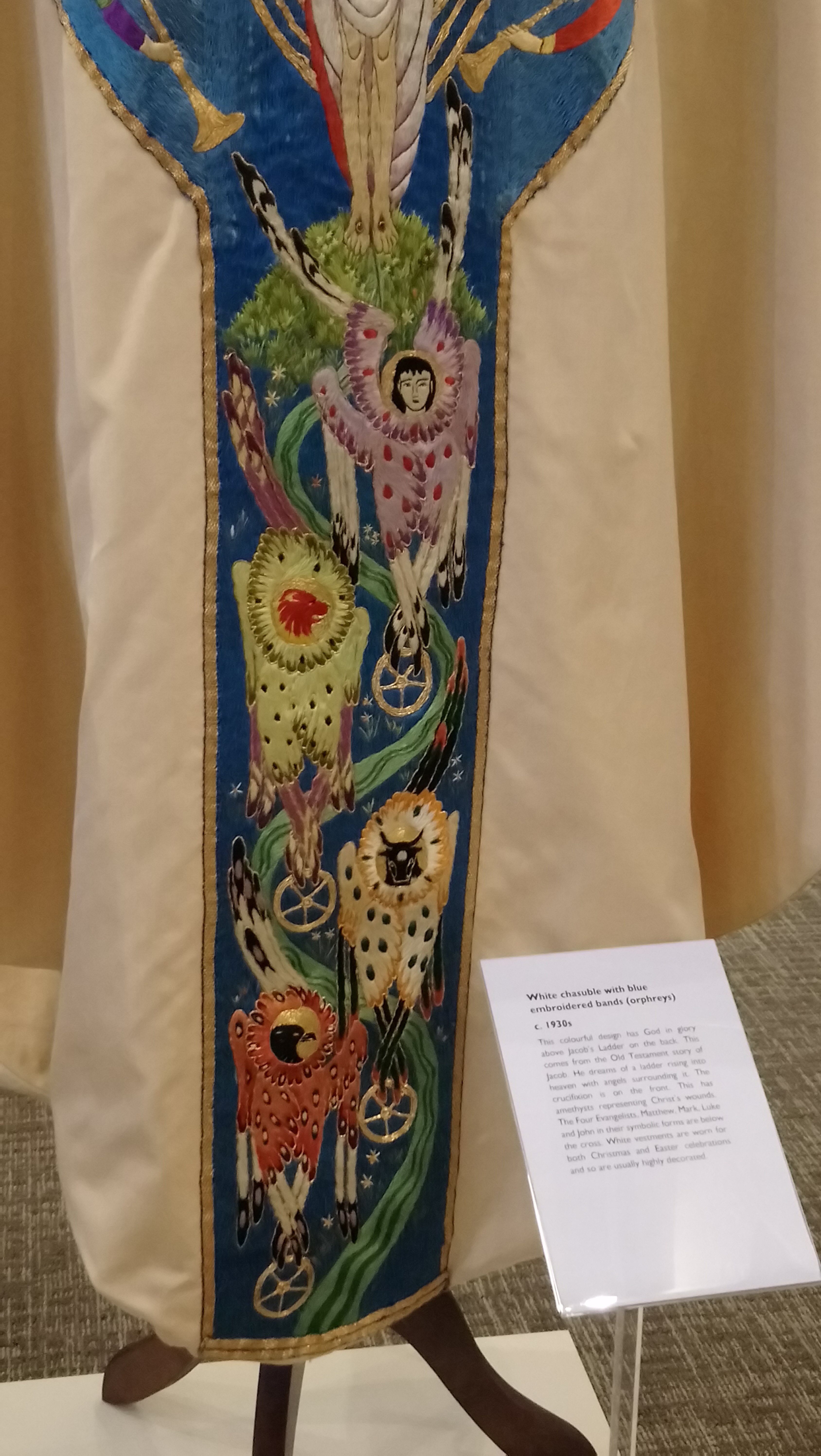 Embroidery by Sister Werburg in the 'Hand in Hand' exhibition at Ushaw