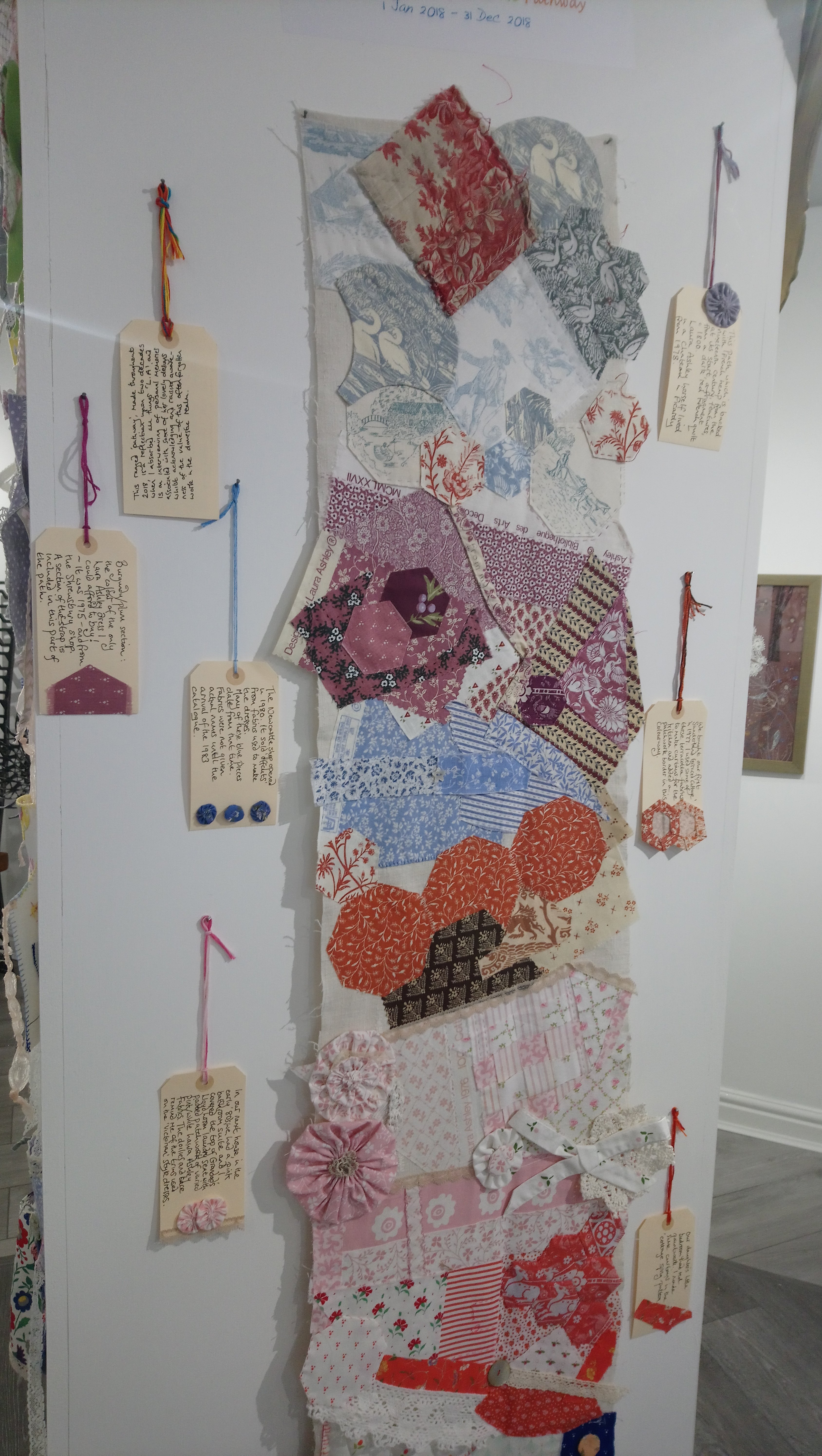 Art-work by Kath Price in the 'Threads' exhibition at the Frederick Street Gallery, Sunderland