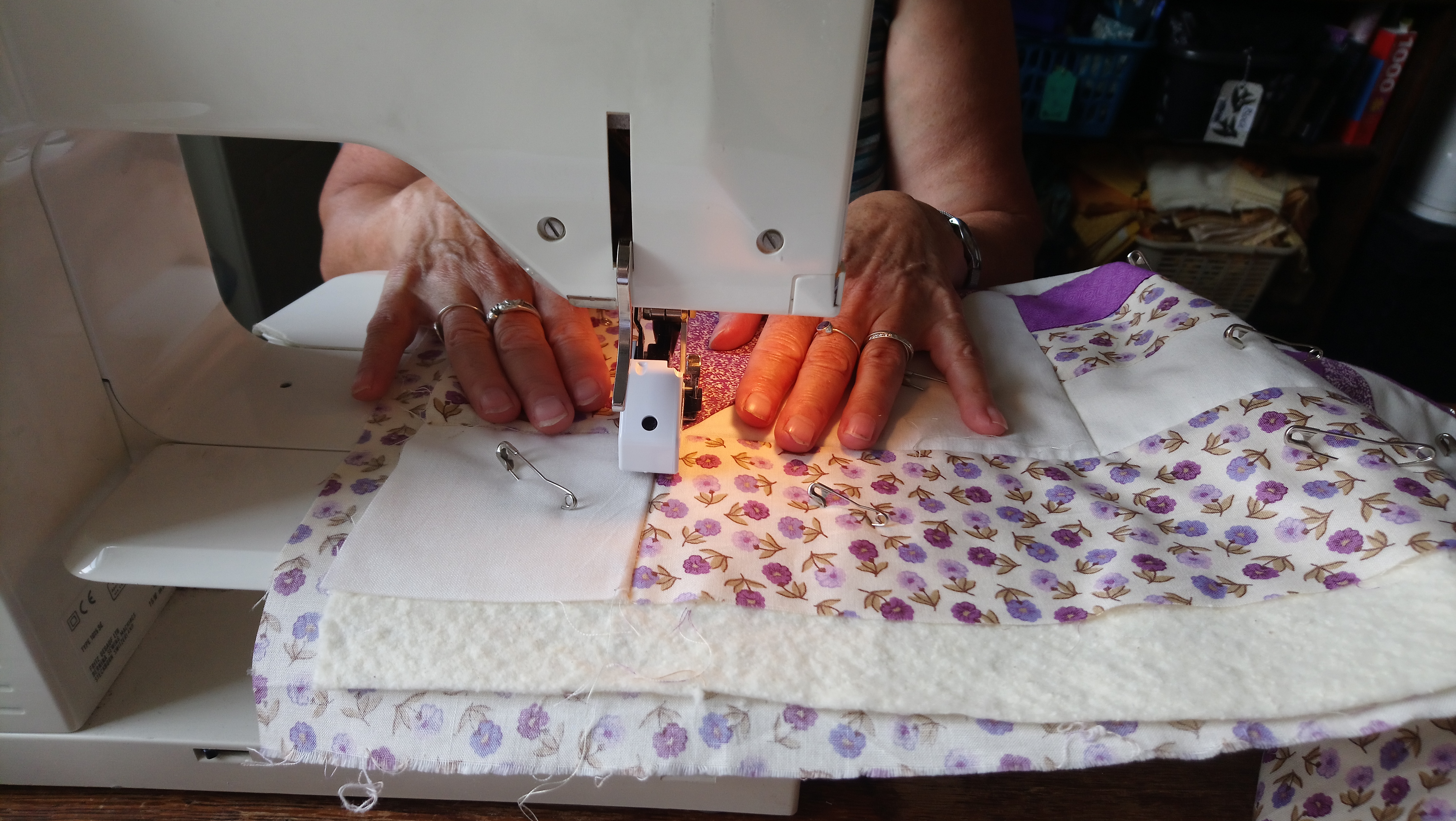 Quilting as part the 'Quilt in a Day' class from Amanda Jane Textiles