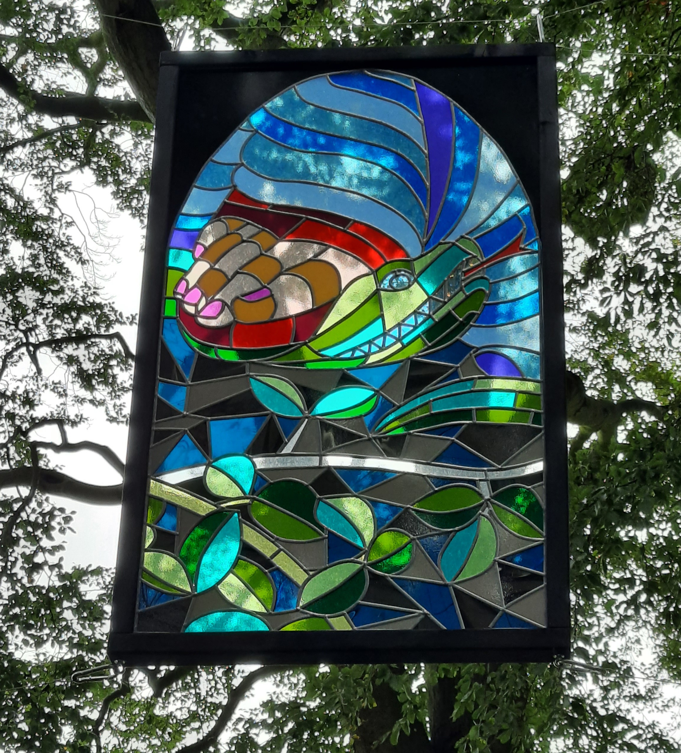'Snake' by Stuart Langley, part of 'Outdoor Windows' at Ushaw