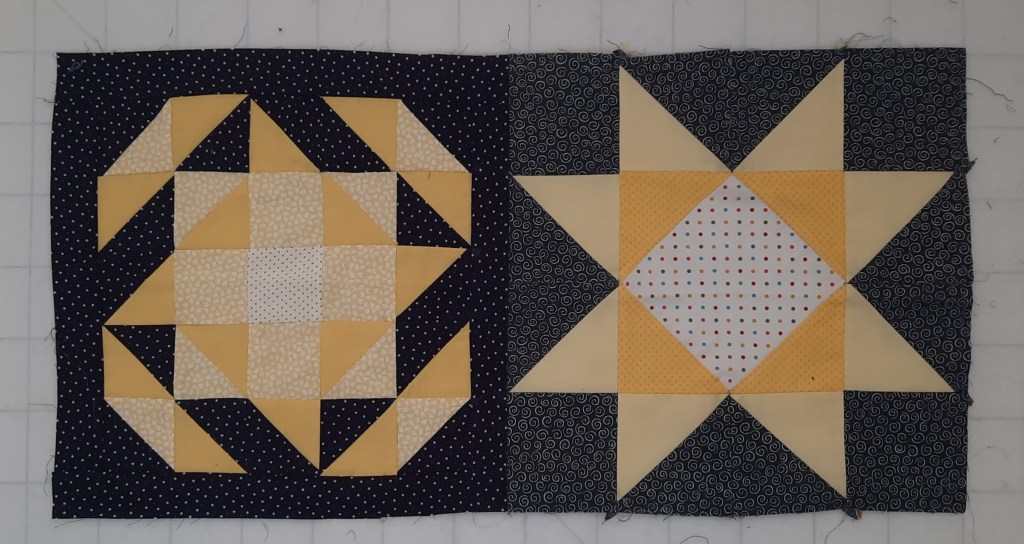 'Watch the Stars' quilt top assembly step 14