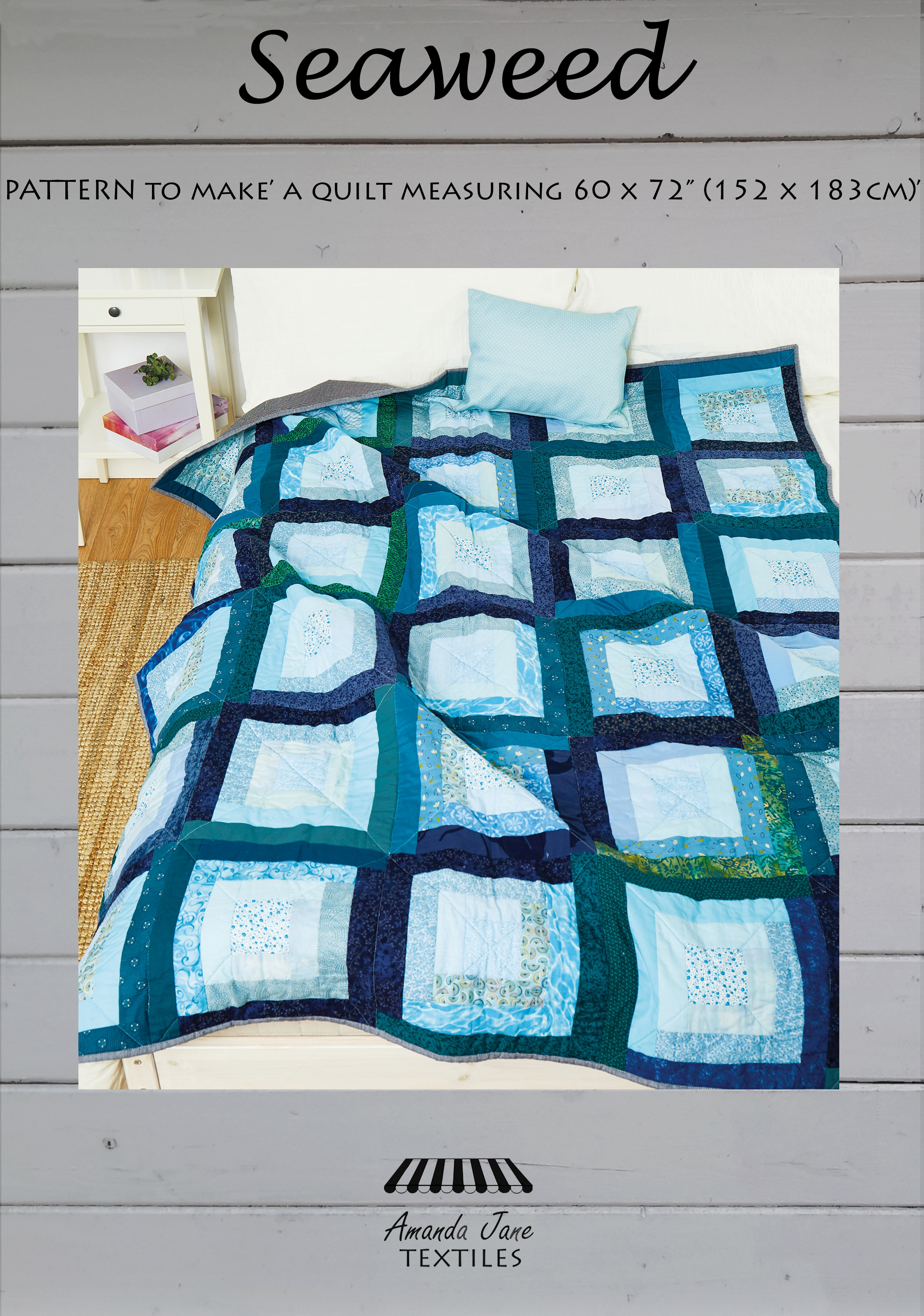 Seaweed-Quilt designed by Amanda Jane Textiles, pattern cover