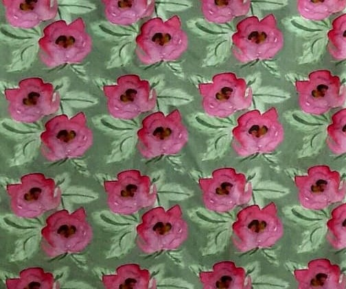 Fabric-D Twin Roses, fabric needed for Summer Bouquets quilt