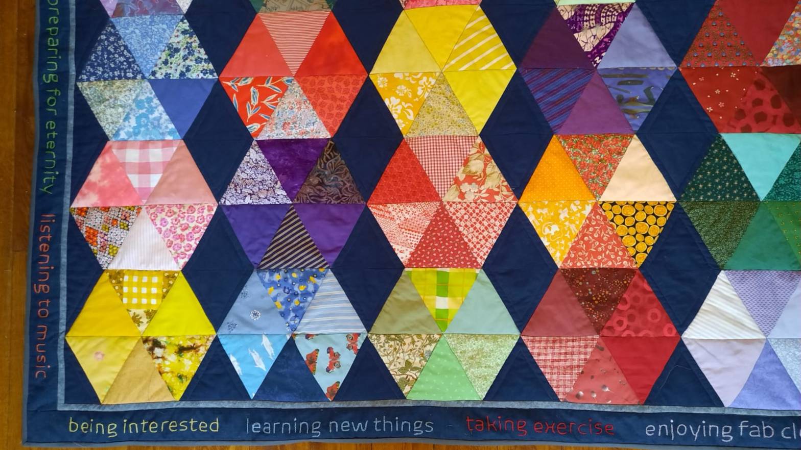'Threaded friendship' quilt by Felicity Higginson, Alison Moore and Amanda Ogden