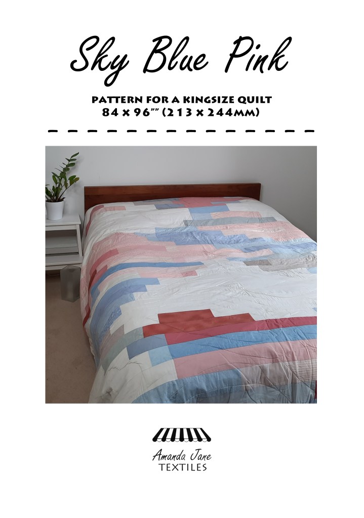 Sky-Blue-Pink-quilt pattern by Amanda Jane Textiles