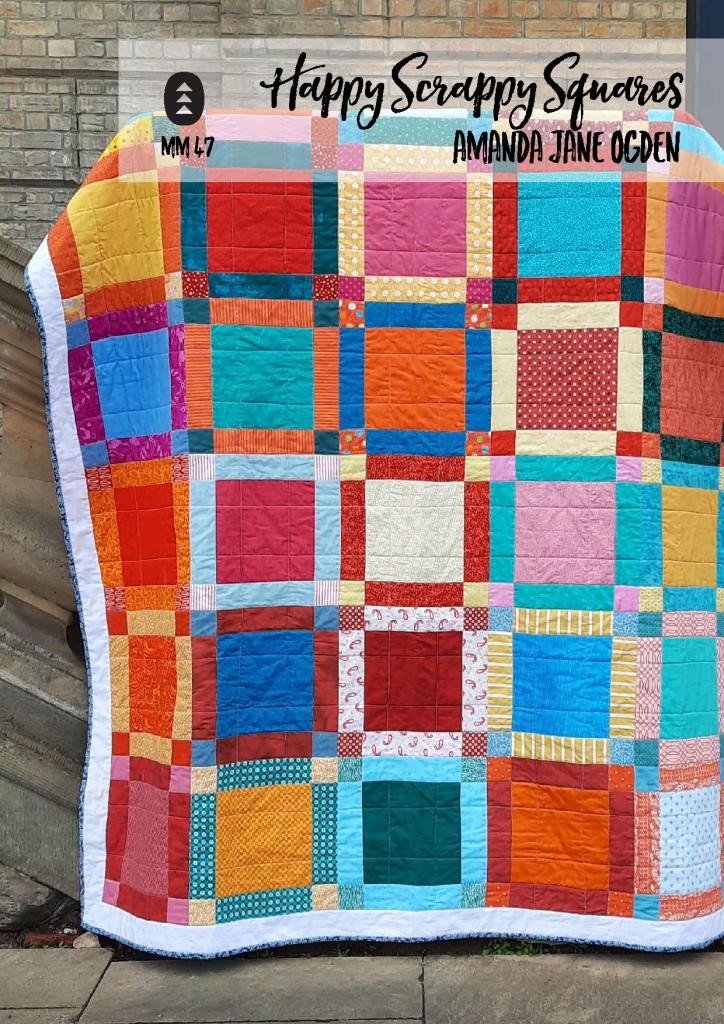 'Happy Scrappy Squares' quilt pattern by Amanda Jane Ogden in 'Make Modern' magazine issue 47 page 13