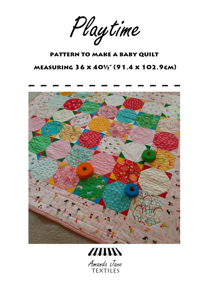 Playtime-baby-quilt pattern by Amanda Jane Textiles