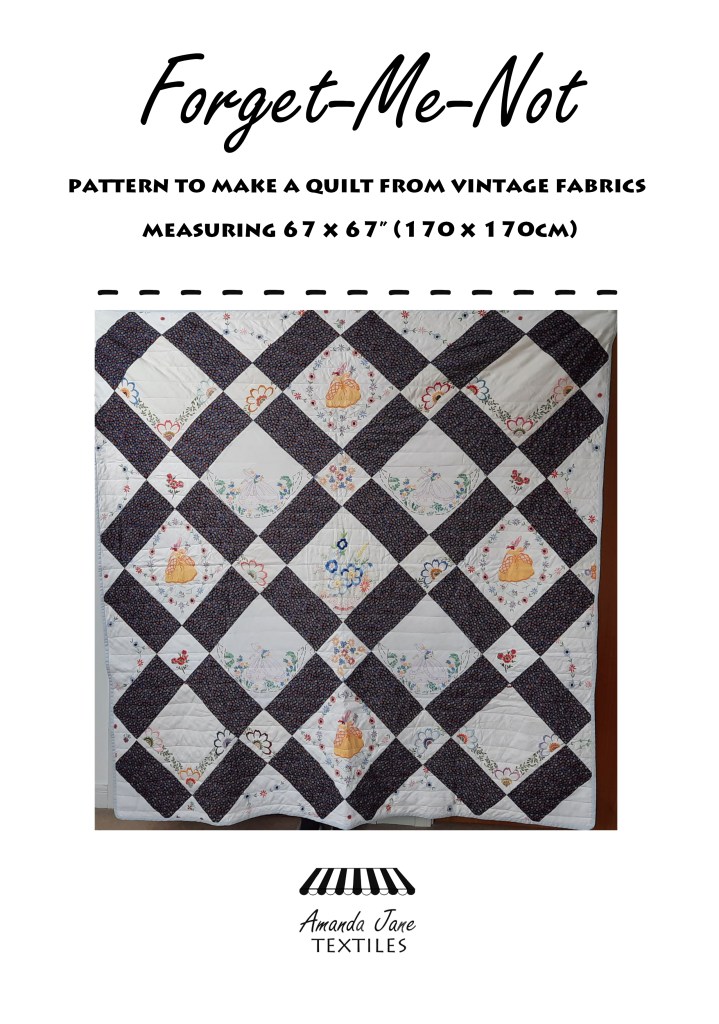 Forget-me-not quilt pattern by Amanda Jane Textiles