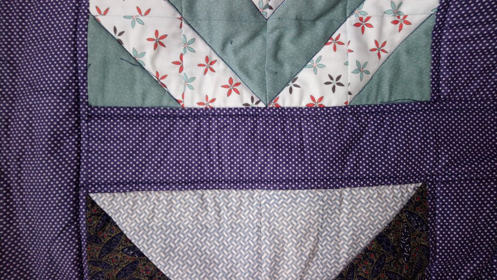 Quilting stitches on a quilt