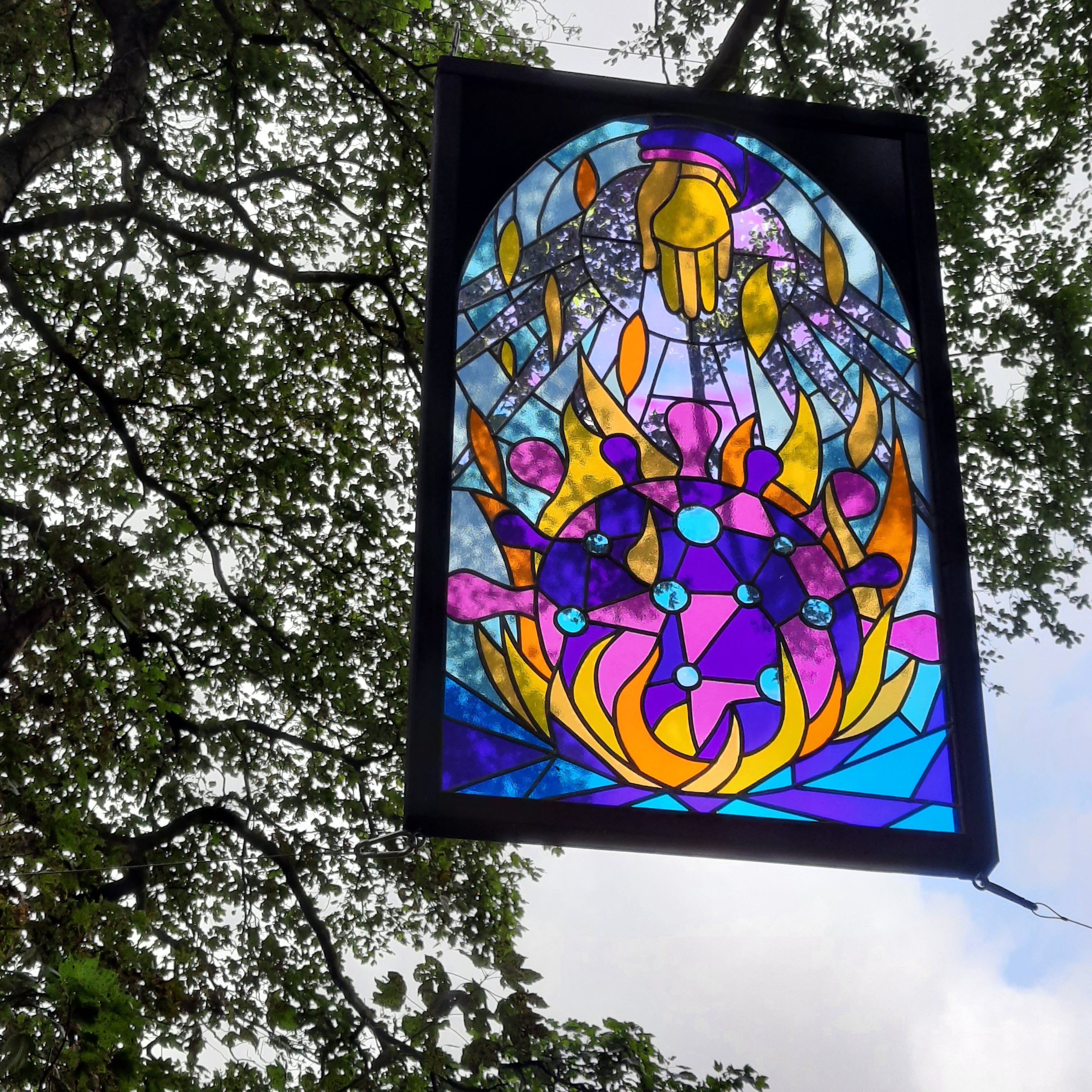 'Virus' by Stuart Langley, part of 'Outdoor Windows' at Ushaw