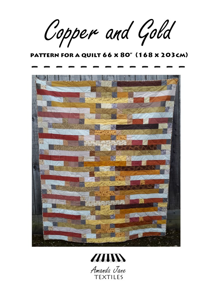 Copper-and-Gold quilt pattern by Amanda Jane Textiles