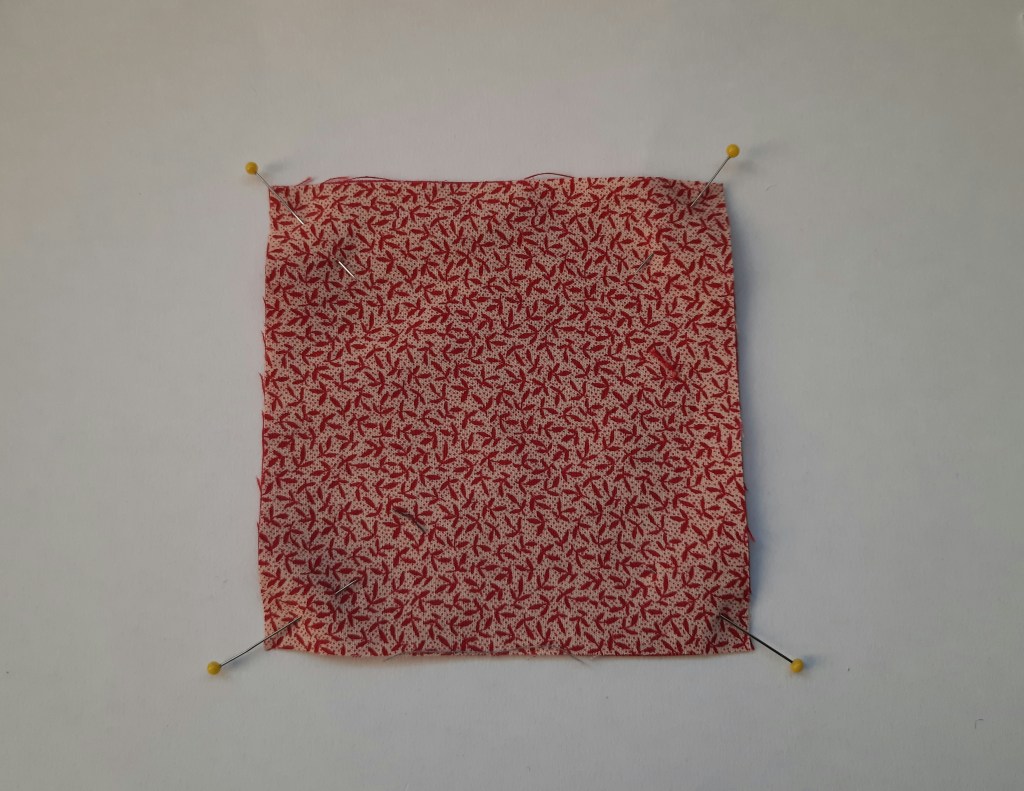 applique tutorial, pinning the corners