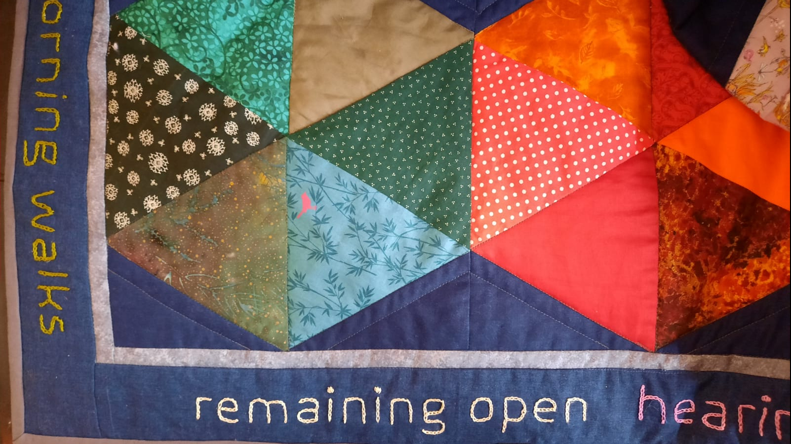 'Threaded friendship' quilt by Felicity Higginson, Alison Moore and Amanda Ogden, borders