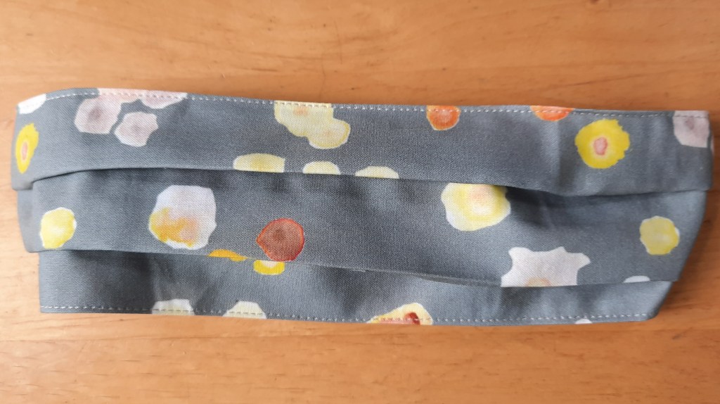 Handmade pleated fabric mask