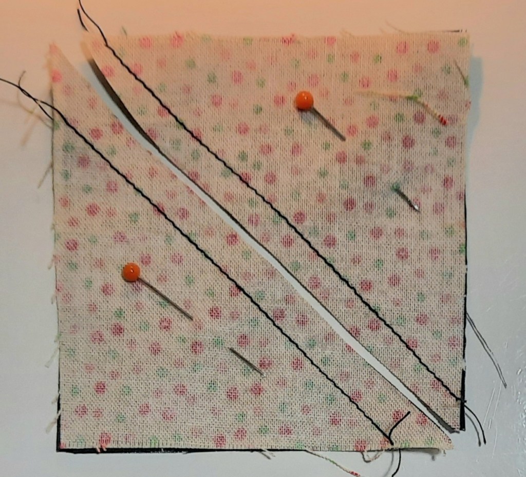 'Watch the Stars' mystery quilt - cutting on the diagonal