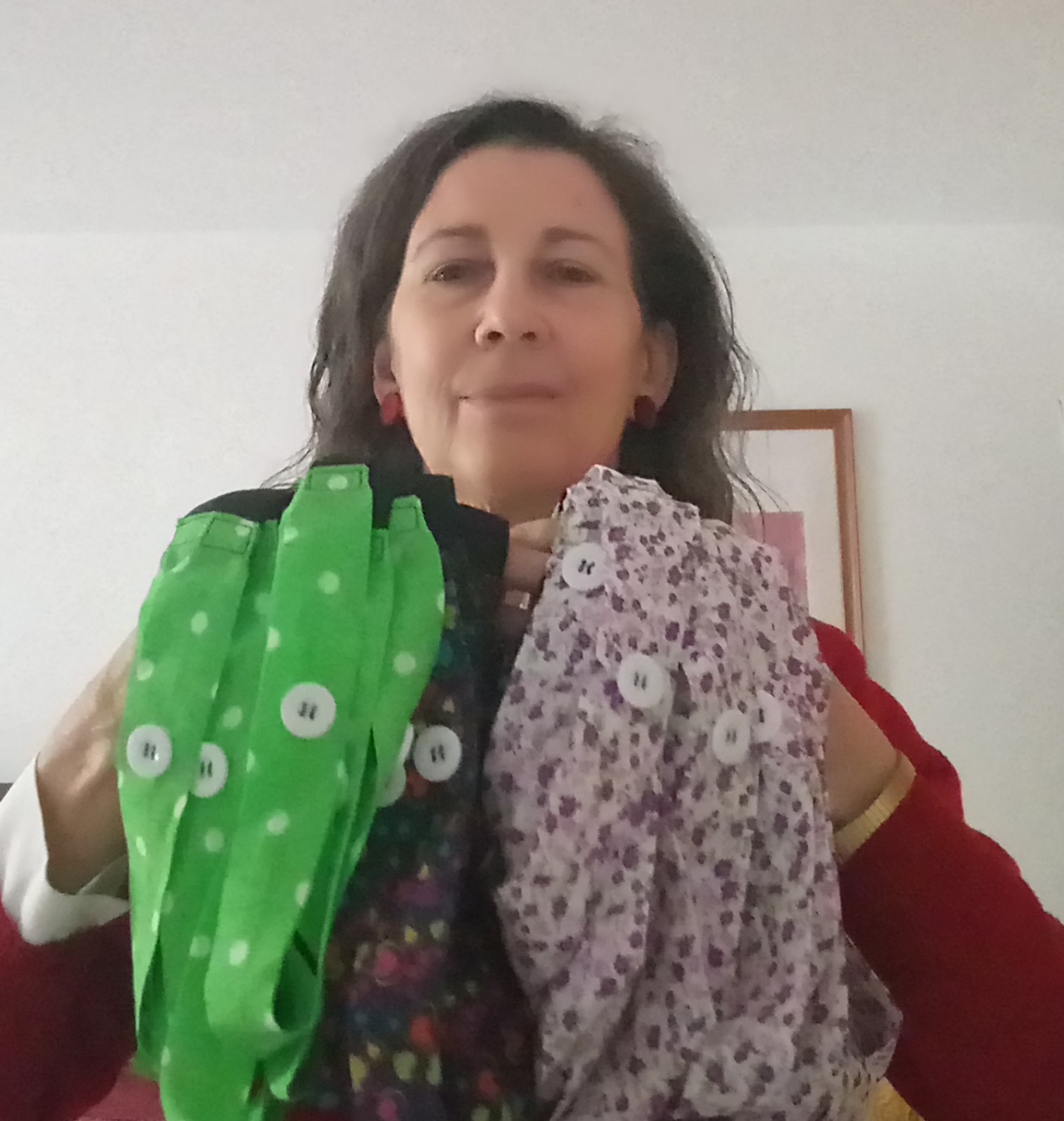 Delivering sewn items for NHS staff and careworkers, photo courtesy of Aimee Veitch of Corsetry and Couture