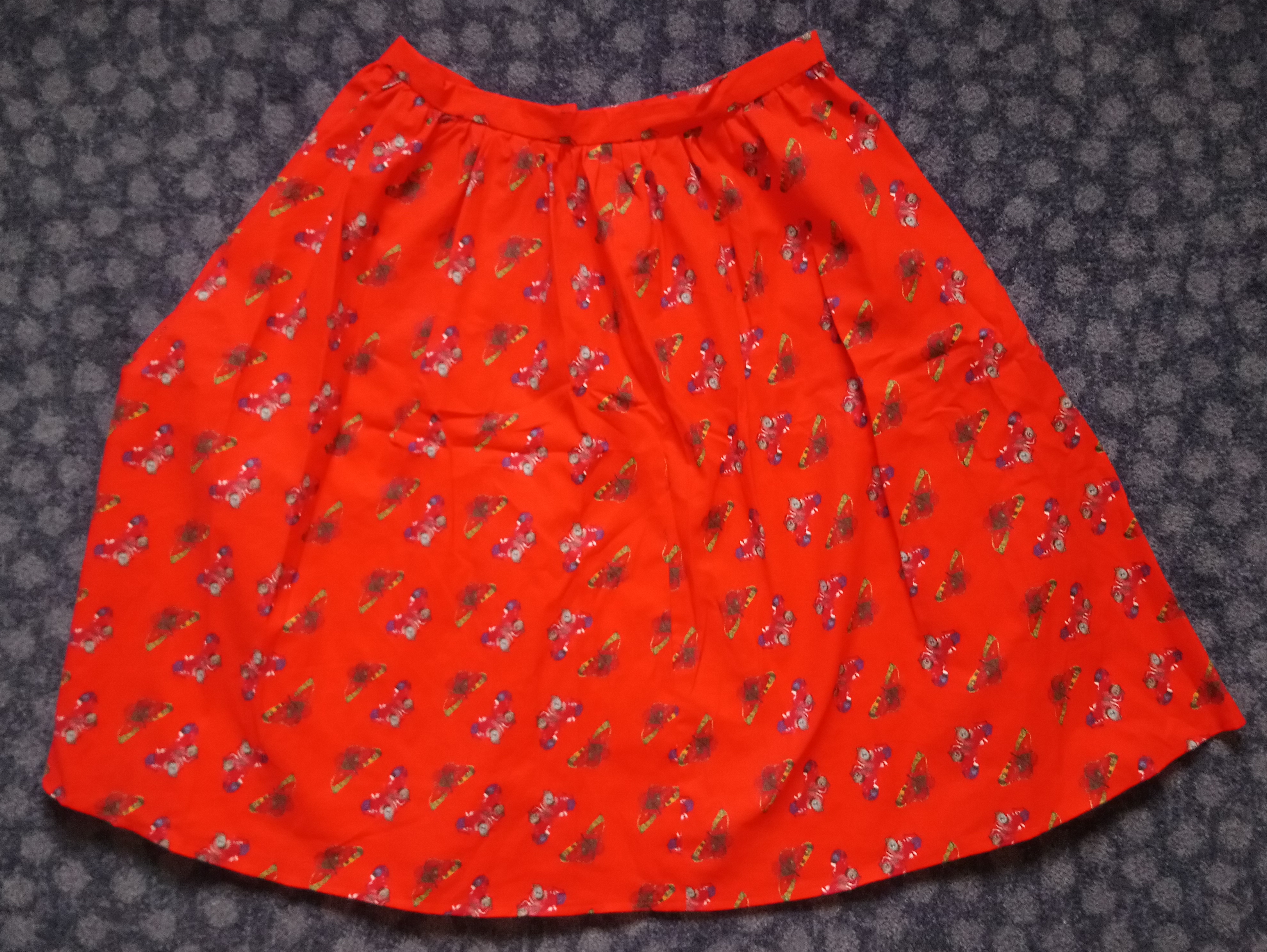 Skirt made with 'Summer Butterflies on orange' fabric