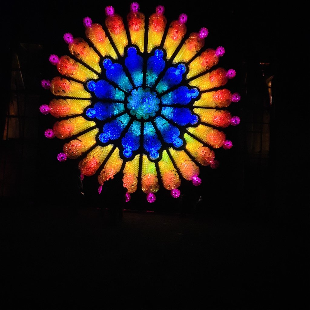 'Rose Window' sculpture by Mick Stephenson at 'Illuminating Ushaw' 2020