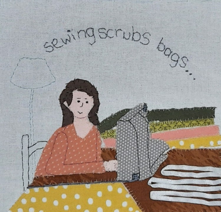 Finished block for the Covid Commemorative Quilt