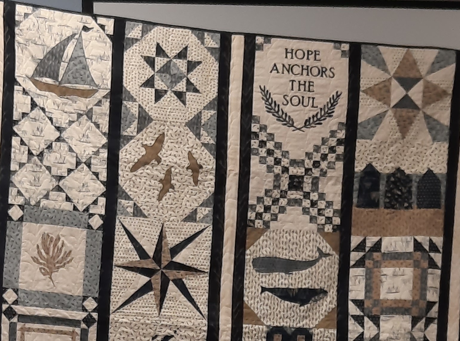 Hope anchors the soul' which was a Block of the Month project for Today's Quilter magazine.