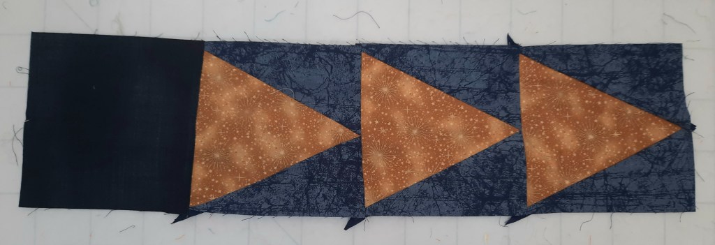 'Watch the Stars' quilt top assembly step 10