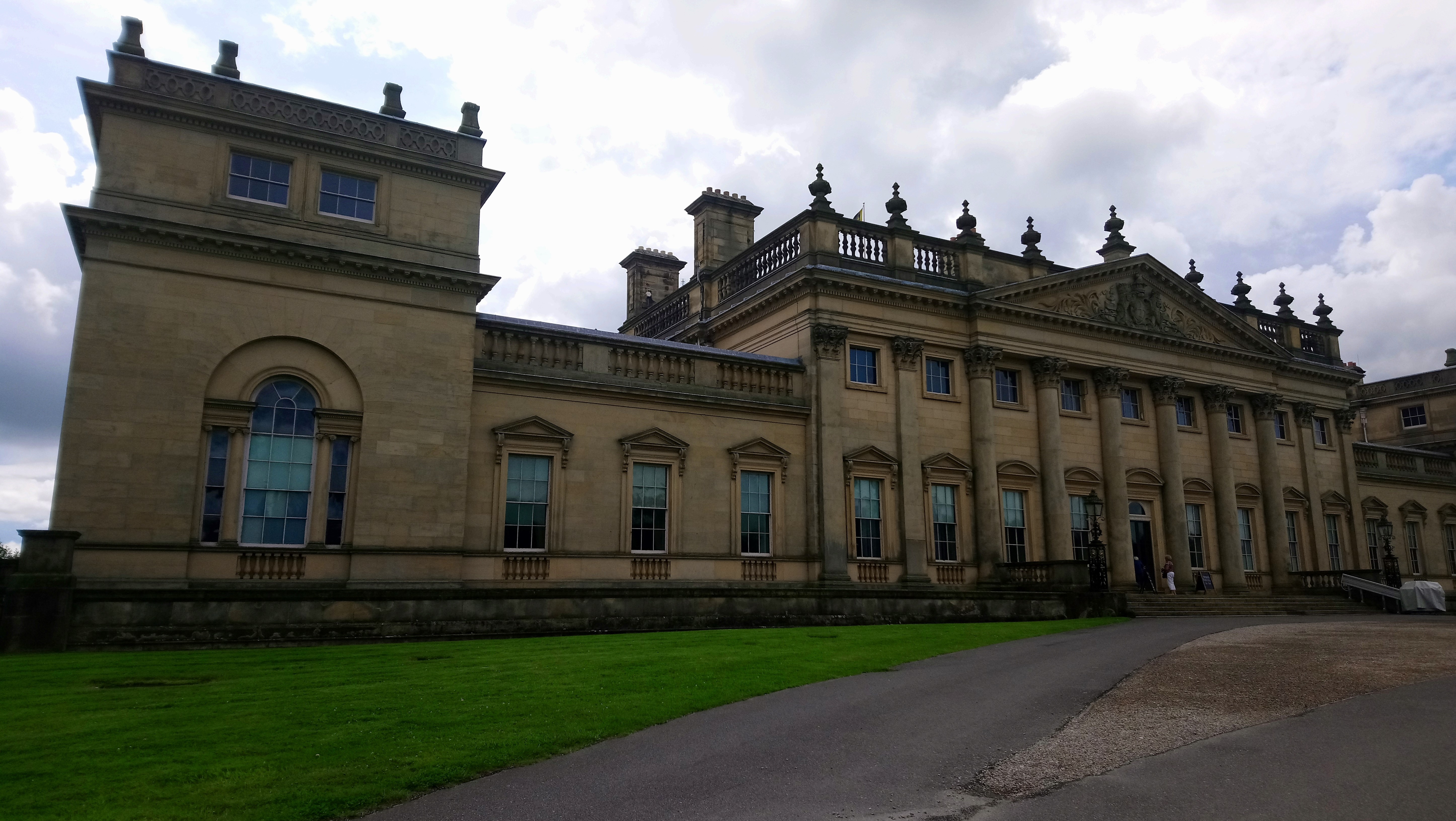 The front facade of Harewood House, Yorkshire