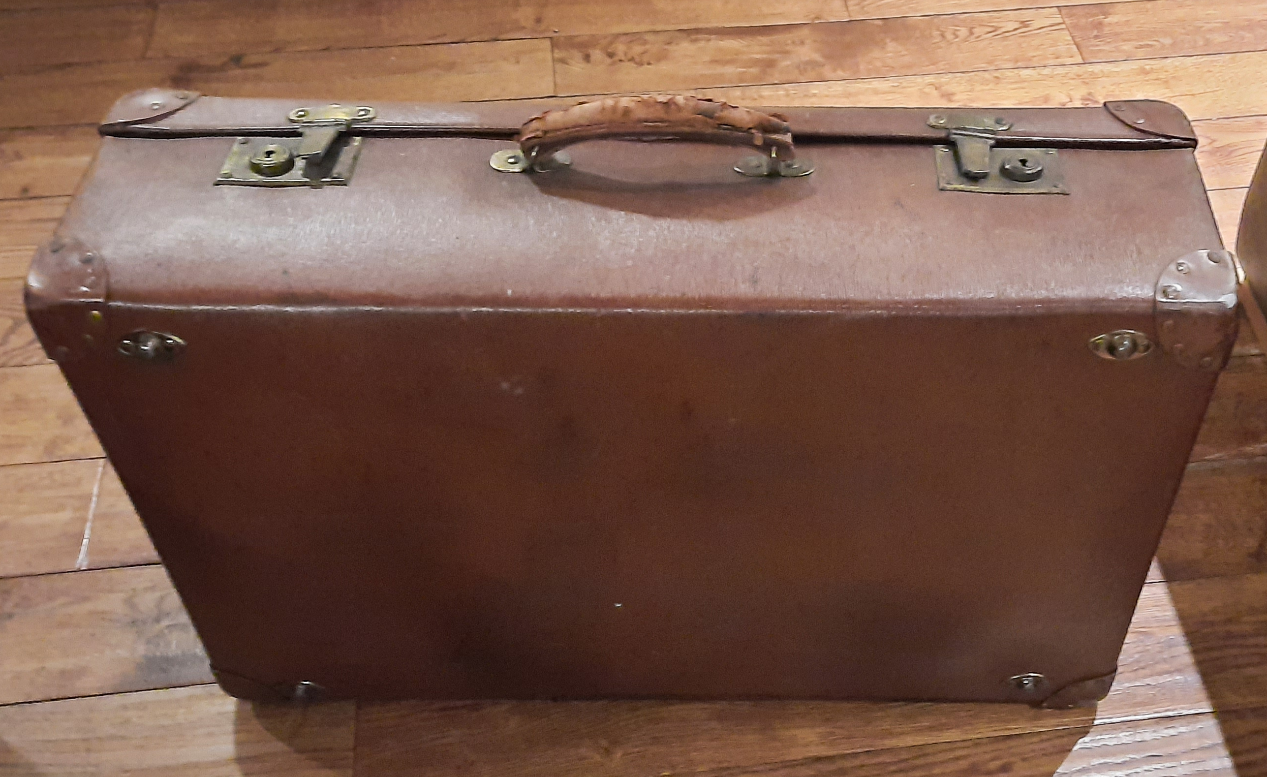 brown vintage suitcase