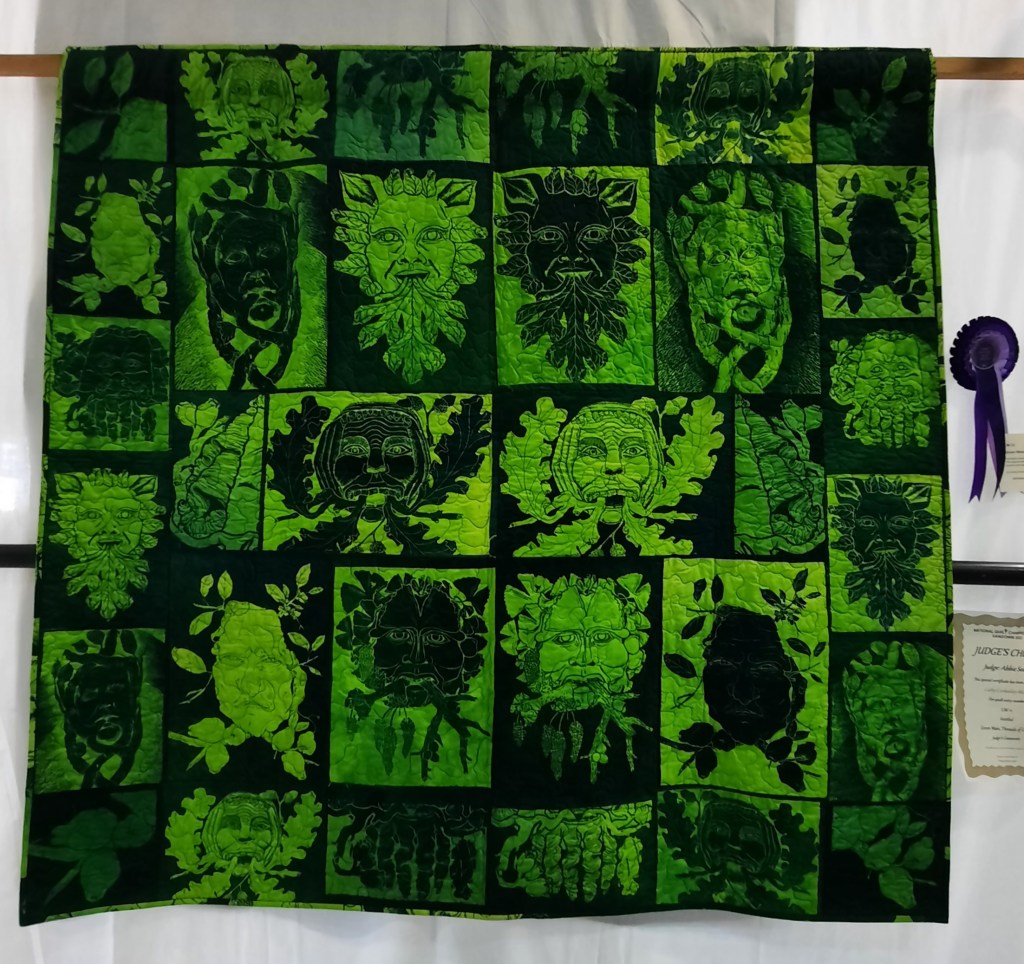 'Green Man, Threads of Green' by Cathy Corbishley-Michel