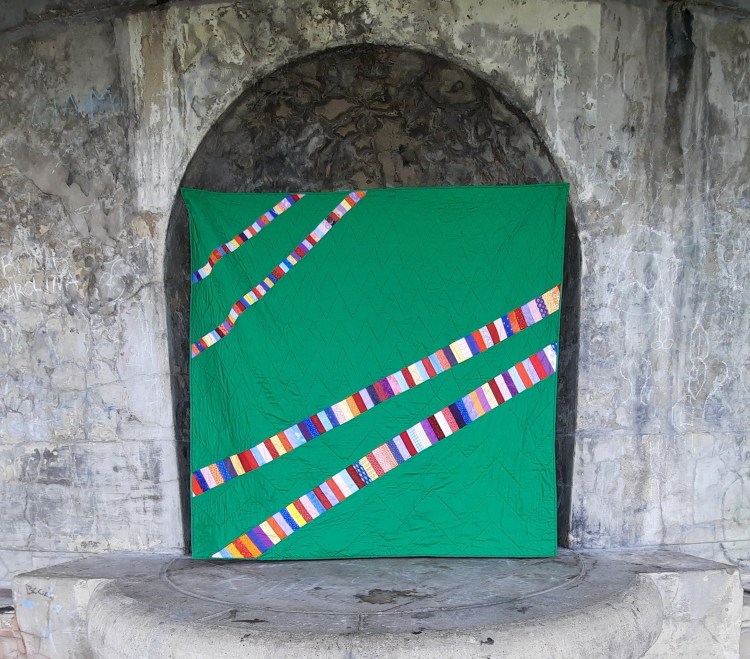 'Tracks in the Meadow' quilt designed by Amanda Jane Ogden