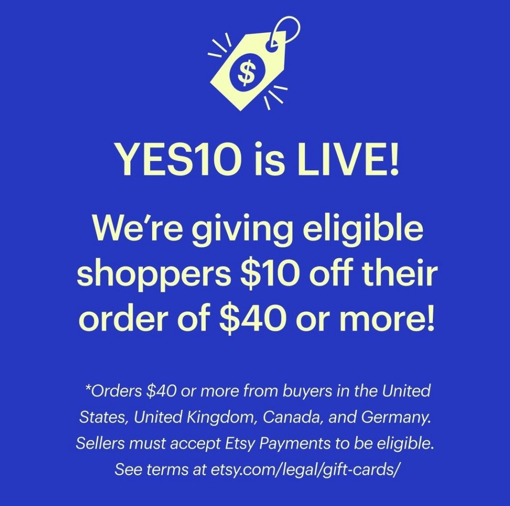 Etsy YES10 2023 offer