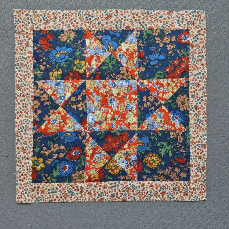 Finished 'Ohio Star' quilt block by Amanda Jane Ogden, for the Liberty quilt