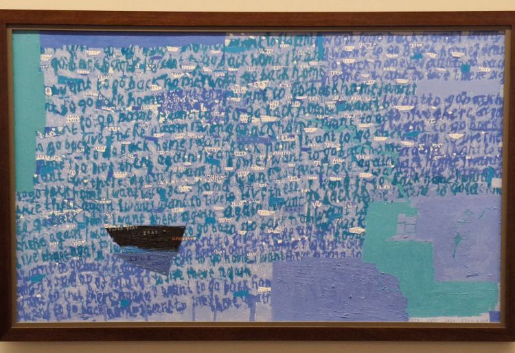 'Homeward' 2020 by Arpita Singh, shown at the Serpentine Gallery, London in 2025