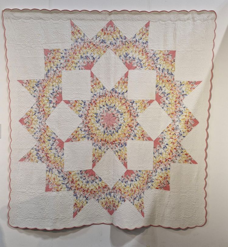 'Broken Star' c1930-40, maker unknown, hand pieced and quilted, from the International Quilt Museum, Nebraska, USA