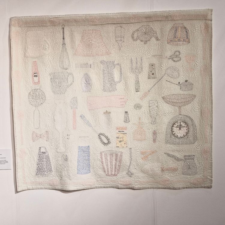 Embroidered textile: 'Objects of Desire'by Lynn Setterington, 1990