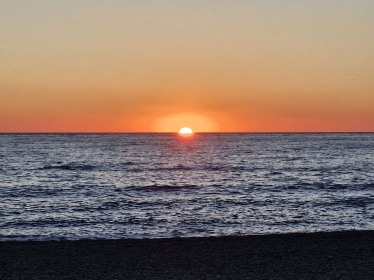 Sunset over the sea in southern Spain