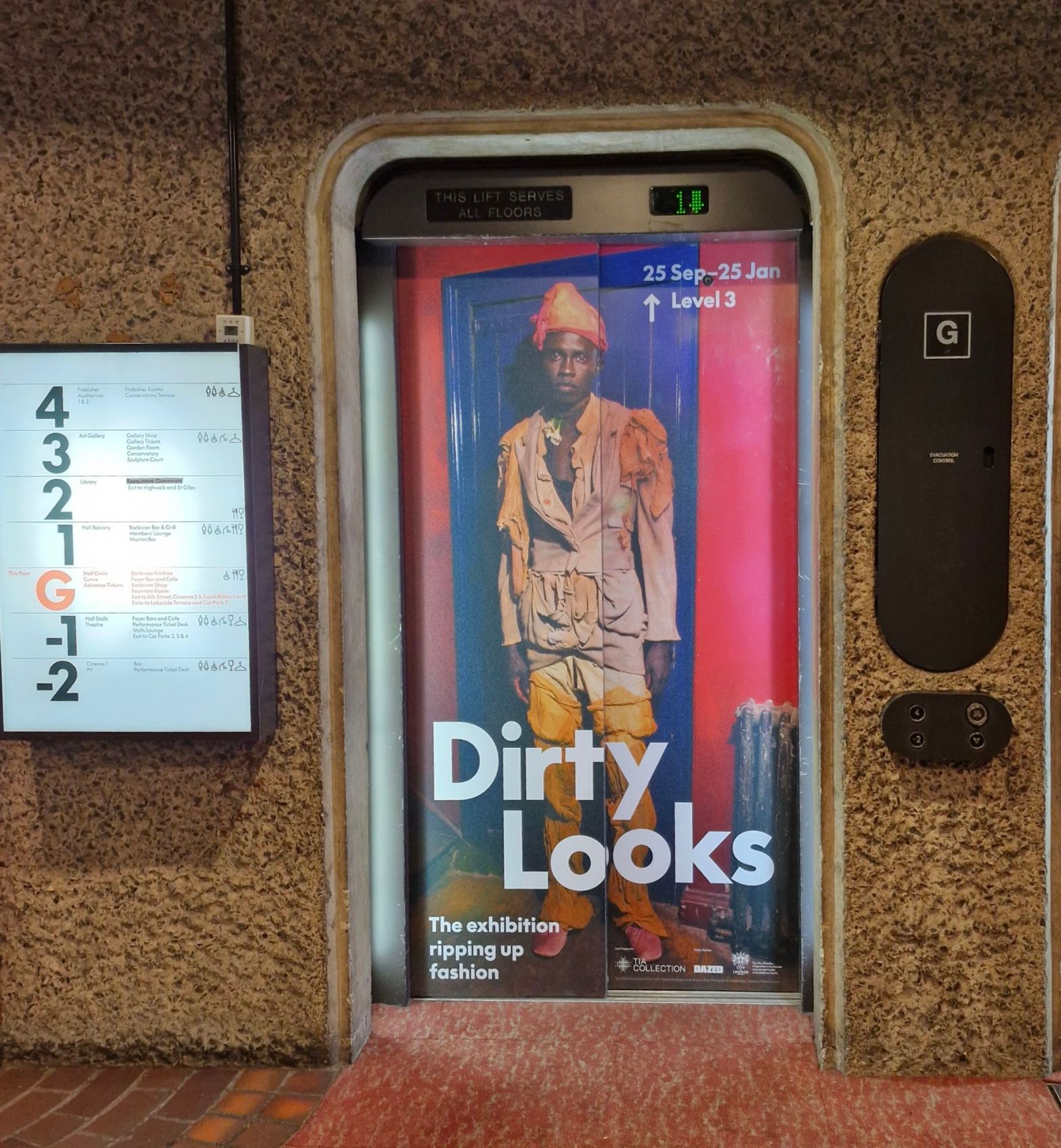 Poster for the 'Dirty Looks' exhibition at the Barbican, London, photo by Amanda Jane Ogden