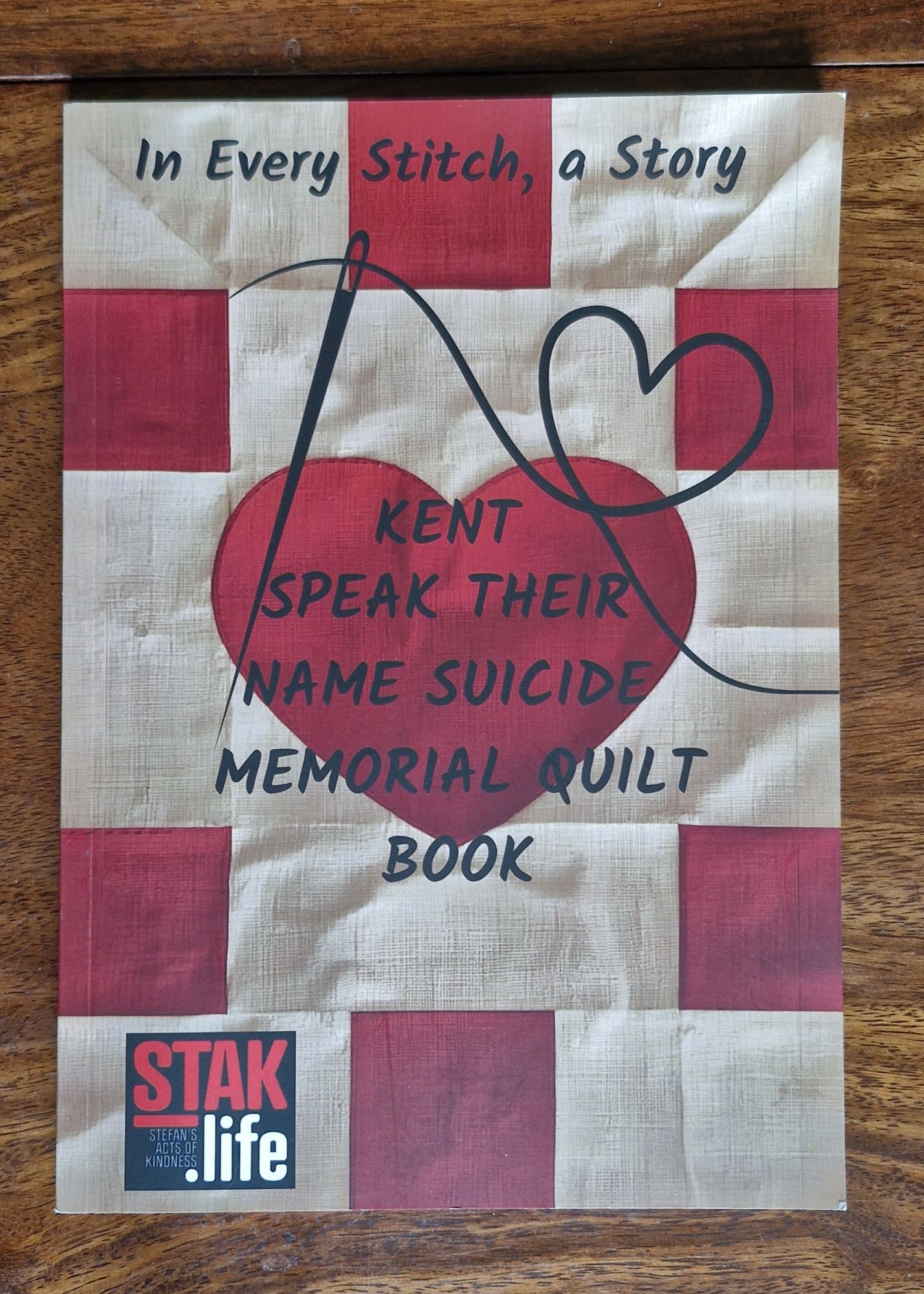 'Kent Speak Their Name' Suicide Memorial Quilt book, photo by Amanda Jane Ogden