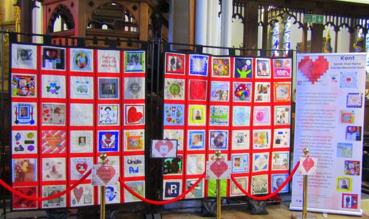 'Kent Speak Their Name' Suicide Memorial Quilt, photo by Amanda Jane Ogden