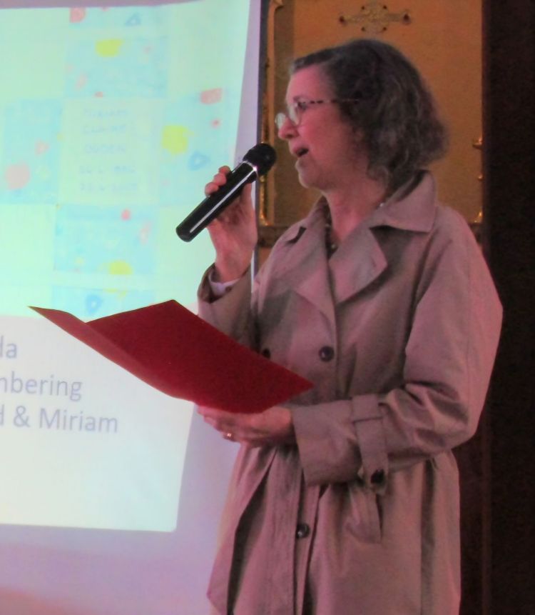 Amanda speaking at the 'Kent Speak Their Name' Suicide Memorial Quilt book, photo by Mark Ogden