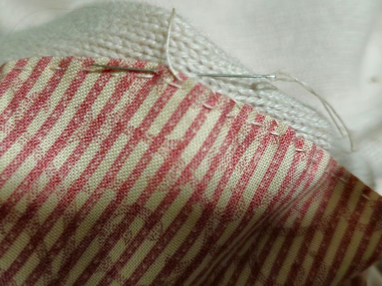 Stitching the patch to the garment